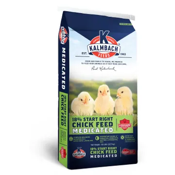 Kalmbach 18% All Natural Medicated Start Right Chick Feed