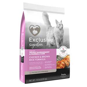 Exclusive Chicken & Brown Rice Hairball Control Light Formula